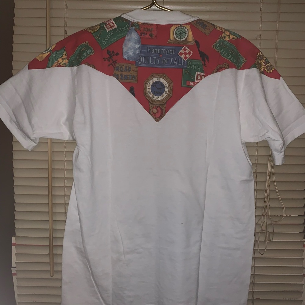Cute Vintage Quilt Style Tshirt shirt Graphic front and back - Picture 5 of 8